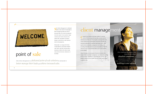brochure double page spread