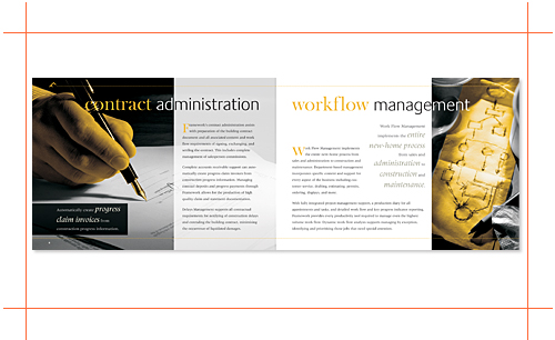 brochure double page spread