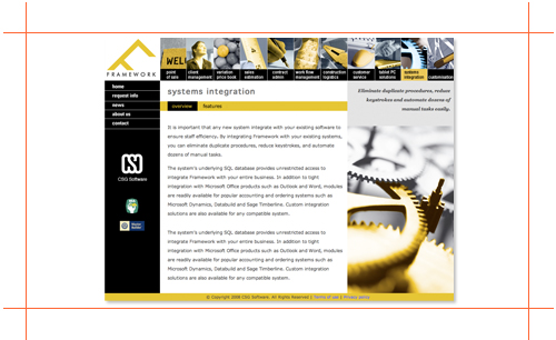 web page design image of cogs