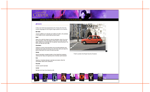 web design page with car